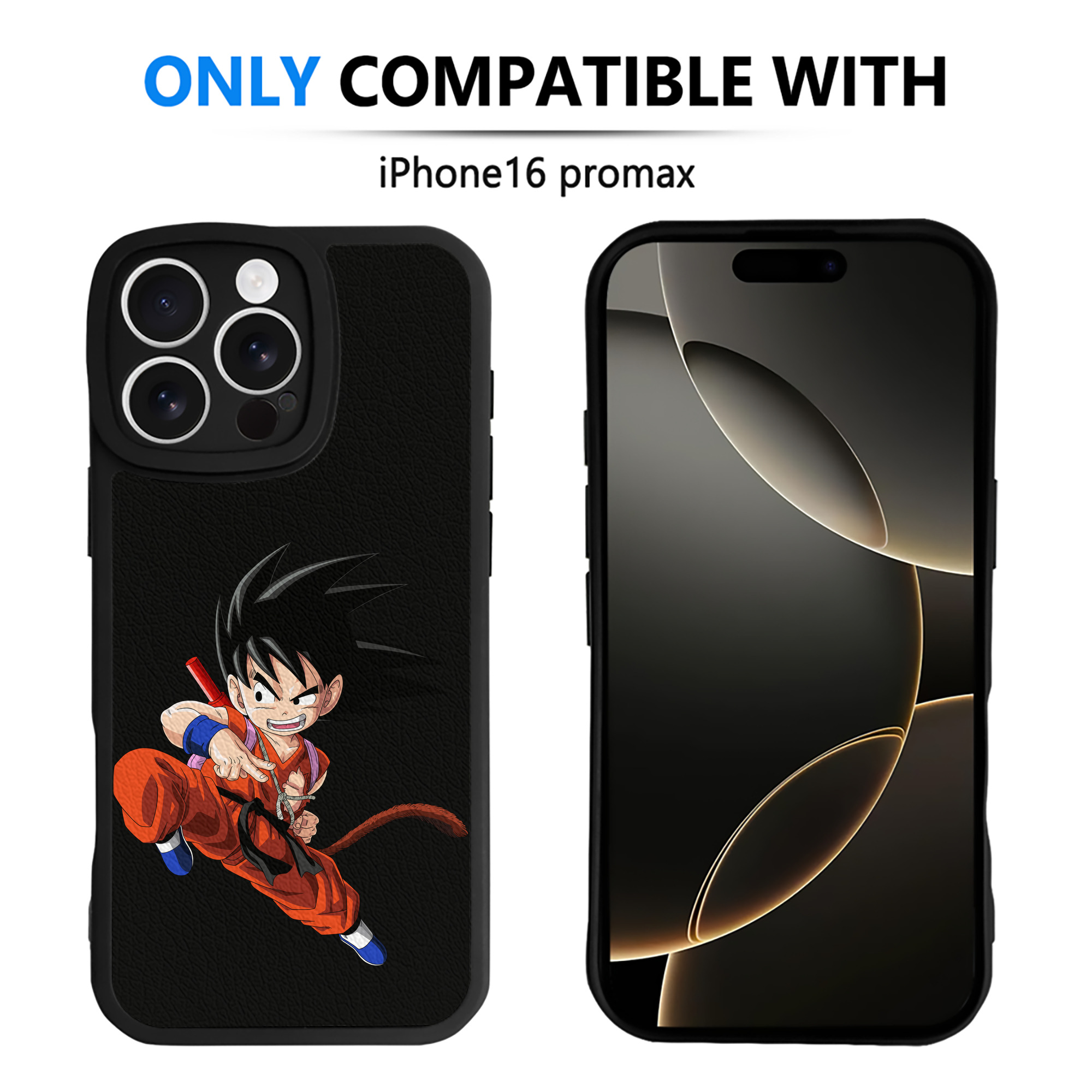 （画像用） ドラゴンボール 孫悟空（そん ごくう）Son Goku カカロット DRAGON BALL Kakarotto 【iPhone 16シリーズ対応】シリコンスマホケース（レザー調） 材質：シリコン